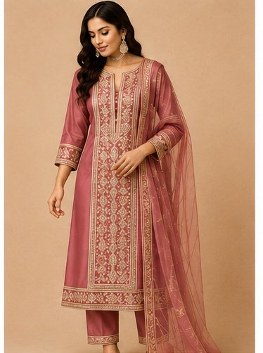Embroidered Festive Suit
